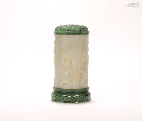 Hetian Jade incense burner from Qing清代和田玉香薰炉