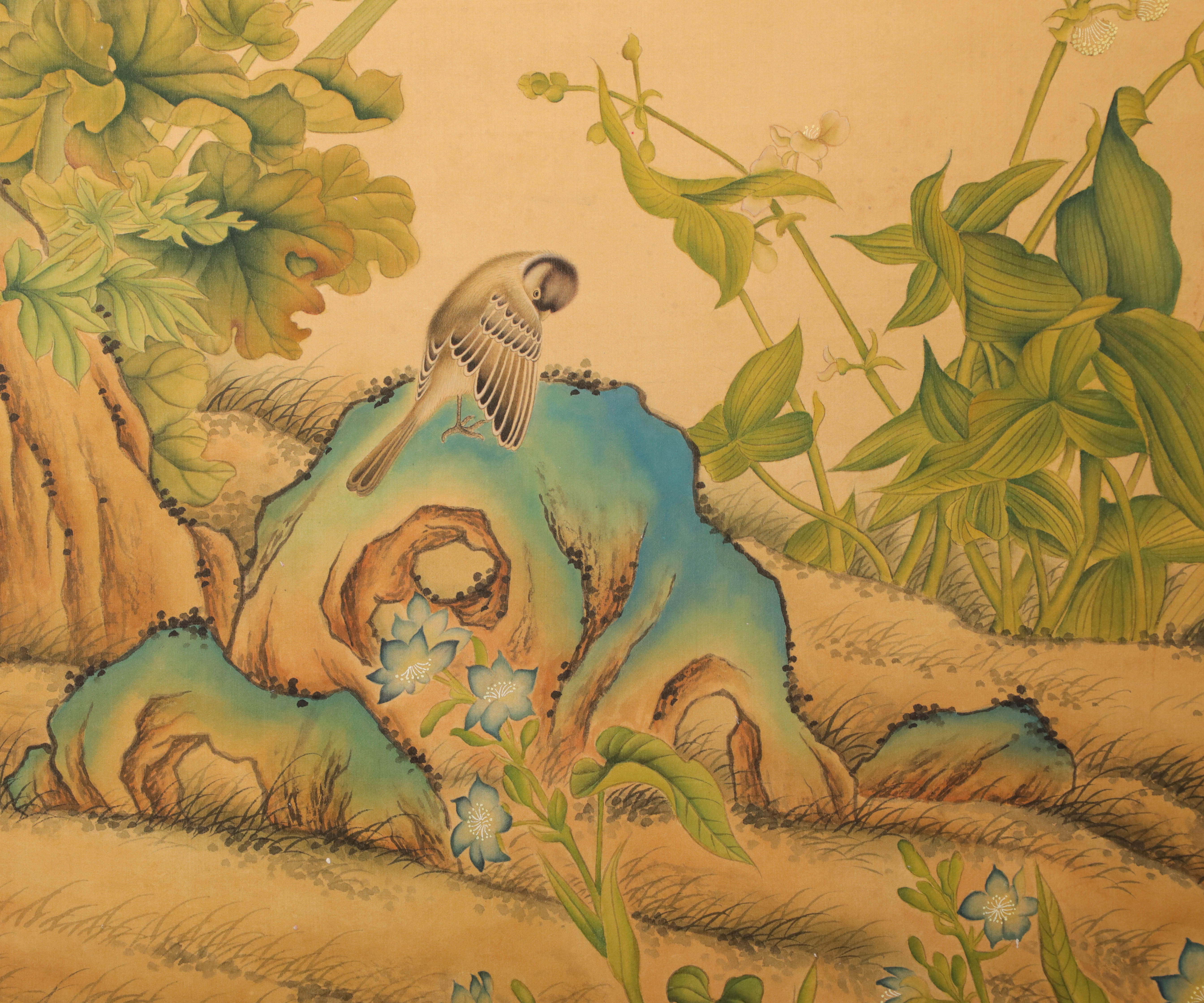 inkpaintingpainterchengpeiwen中国古代水墨画作者温承佩绢本立轴