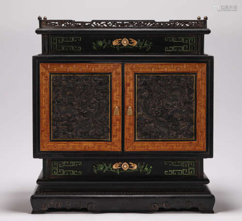 Rosewood inlaid multi-treasure box in the Qing Dynasty清代紫檀镶嵌多宝盒
