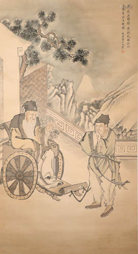 ink painting, painter: DanXU Fei中国古代水墨画
作者，费丹旭
纸本立轴