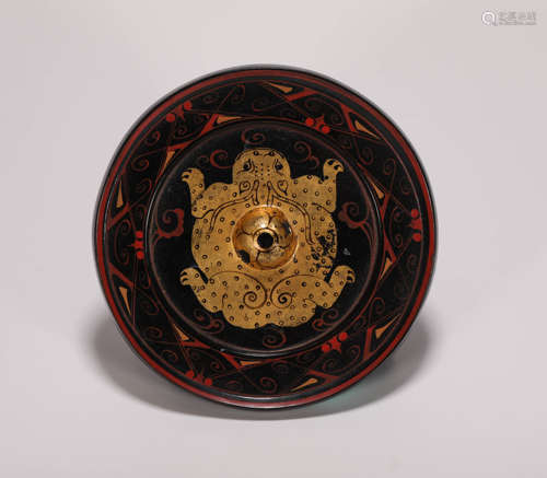 Han bronze gilt bronze mirror汉代铜鎏金铜漆镜