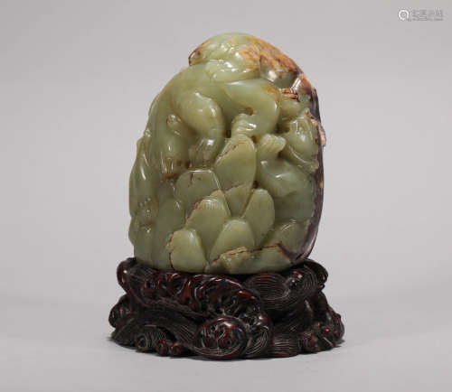 Hetian Jade bear from Han汉代时期和田玉熊