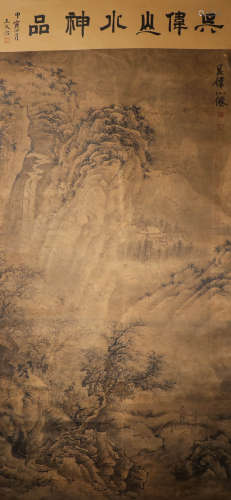 ink painting, painter: Hong Wu中国古代水墨画
作者，吴宏
纸本立轴
