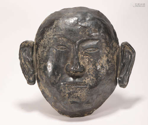 pure silver mask from Liao辽代纯银面具