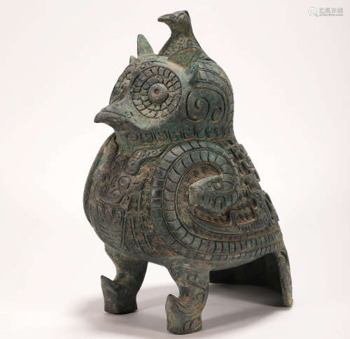 Han Dynasty Bronze
Owl-shaped ritual汉代青铜器
枭形礼器