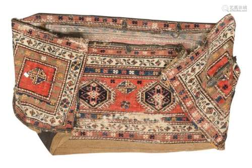 A TURKMEN COT MADE OF CARPETS 19TH CENTURY.