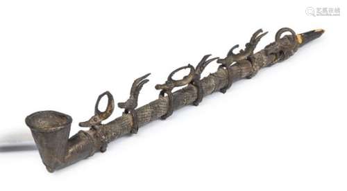 A BURKINA FASO RITUAL PIPE EARLY 20TH CENTURY.