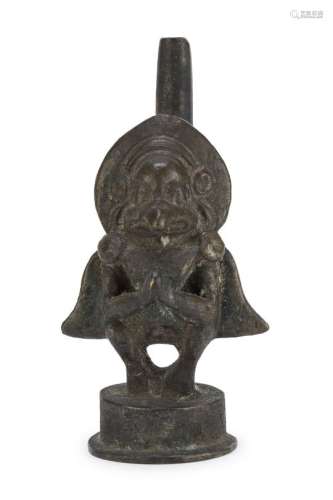 AN INDIAN BRONZE IDOL SCULPTURE EARLY 20TH CENTURY.