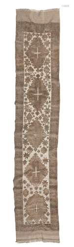 A TIBETAN MONOCHROME RUNNER. END 19TH CENTURY.