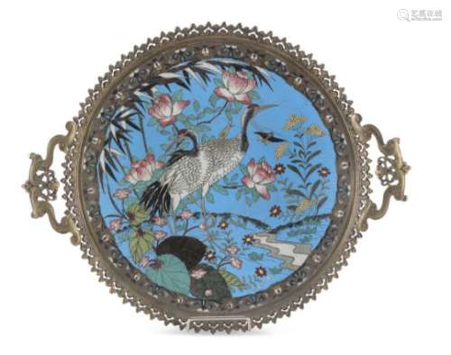 A CHINESE CLOISONNÉ DISH EARLY 20TH CENTURY
