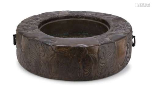 A RARE JAPANESE HIBACHI IN WOOD AND COPPER SECOND HALF 19TH CENTURY.