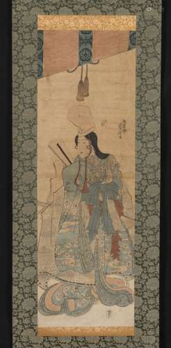 A POLYCHROME WOODCUT BY UTAGAWA KUNIYOSHI 1842 CA.
