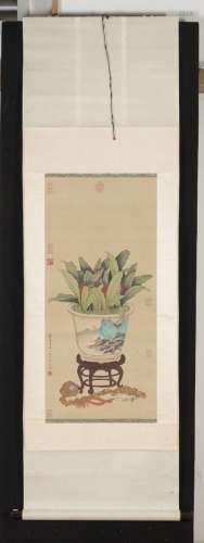 A CHINESE SCHOOL MIXED MEDIA PAINTING ON PAPER 20TH CENTURY.