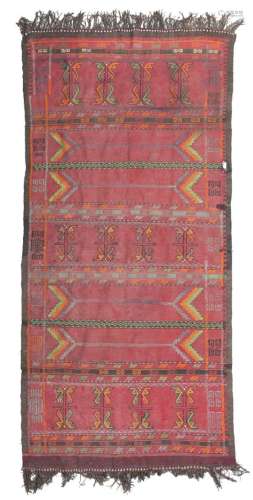 A NOMADIC CARPET. PROBABLY MONGOLIA 19TH CENTURY.