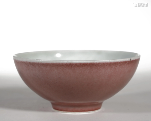 QING DYNASTY A COPPER-RED GLAZED CUP