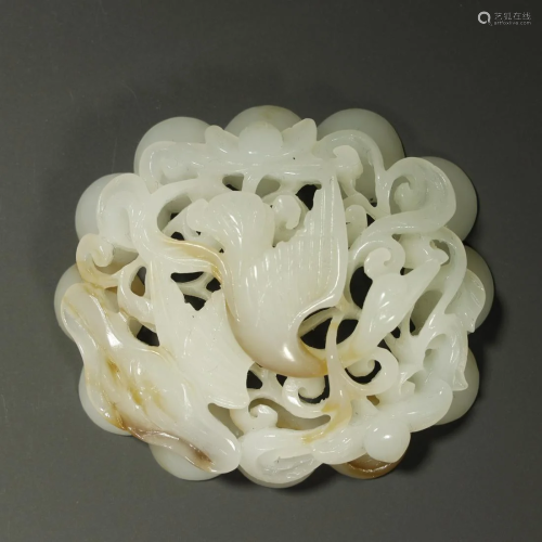 LIAO DYNASTY WHITE JADE FLOWER-FORM APPLIQUES