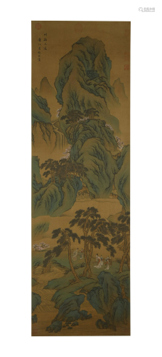 LU HUANCHENG INK AND COLOUR ON SILK 