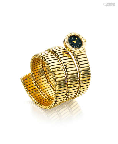 An 18k Yellow Gold tubogas Watch, BULGARI