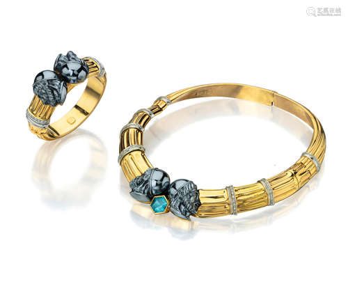 A Set of 18k Gold and Diamond Jewelry, PAOLO GUCCI