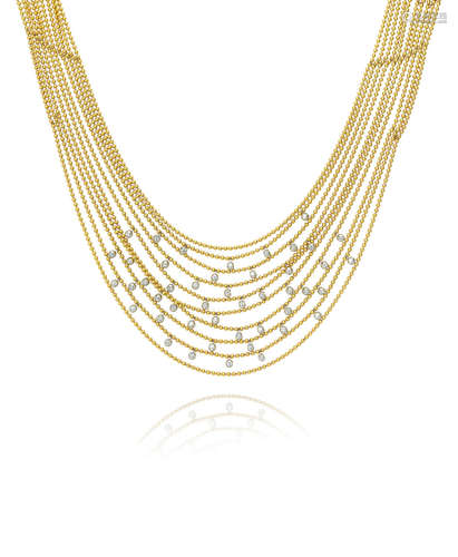 AN 18K GOLD AND DIAMOND 'DRAPÈRIE' NECKLACE, CARTIER, 1999