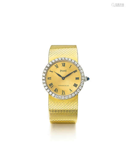 An 18k gold and diamond watch,  PIAGET, TIFFANY & CO.