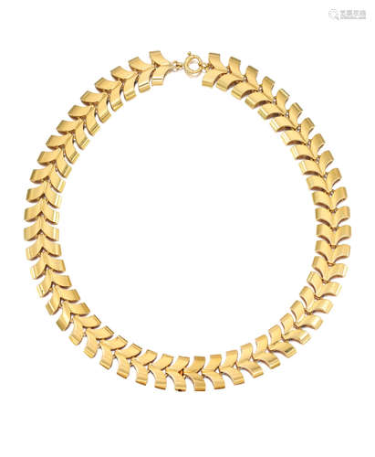 A 14k gold necklace,  TIFFANY & CO., CIRCA 1945