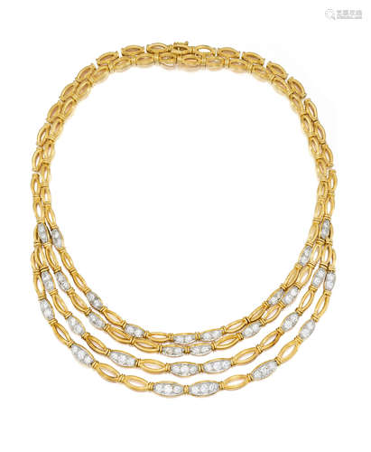 An 18k Gold and Diamond Necklace,  TIFFANY & CO.