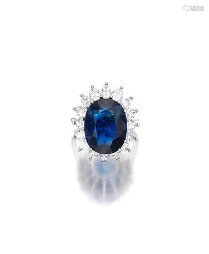 A Sapphire and Diamond Ring,  TIFFANY & CO.