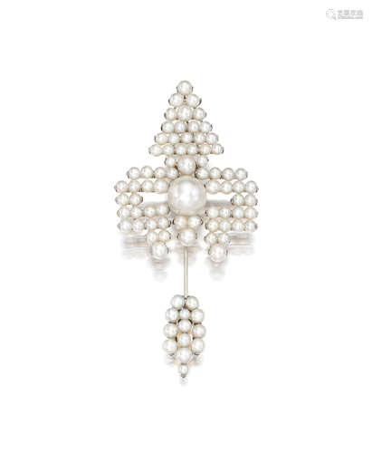 A pearl jabot pin