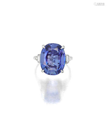 A Sapphire and Diamond ring