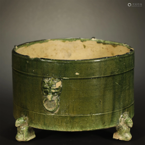 HAN DYNASTY A CHINESE GREEN GALZED PO…