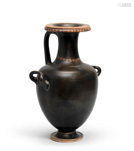 An Attic black-glazed hydria