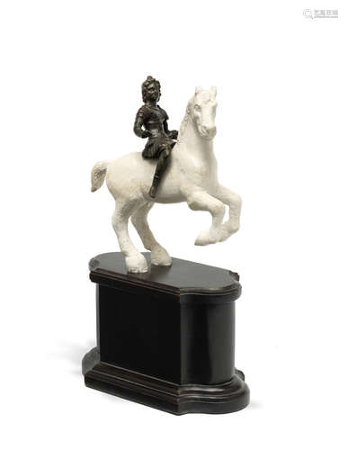 A Roman bronze figure of Alexander as an equestrian