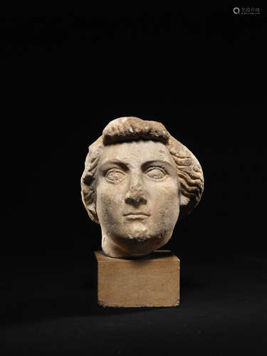 A Roman marble female portrait head