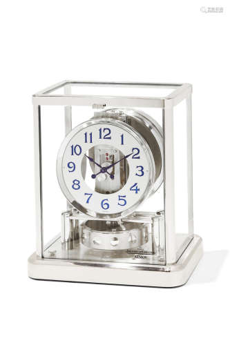 Jaeger-LeCoultre | Classique, A Rhodium Plated Brass Atmos Clock, Circa 2005