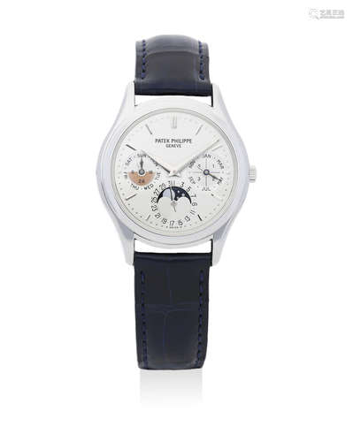 Patek Philippe | Ref.3940P-011, A Platinum Perpetual Calendar Wristwatch with Moon Phases, 2006