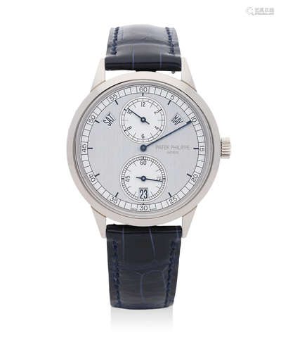 Patek Philippe | Ref.5235G-001, A Fine and Rare White Gold Annual Calendar Wristwatch with Regulator Dial, Circa 2017