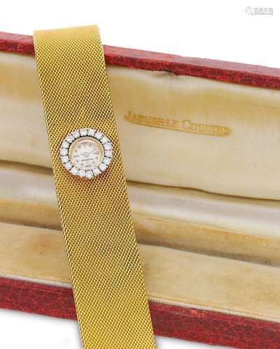 Jaeger-LeCoultre | A Lady's Yellow Gold and Diamond-set Bracelet Watch, Circa 1960