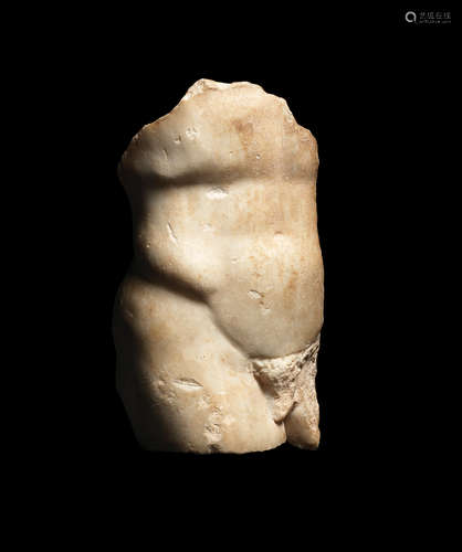 A fragmentary Roman marble male torso