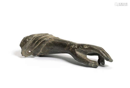 A Roman bronze arm