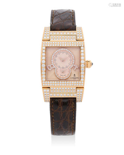 De Grisogono | Instrumentino, A Pink Gold and Diamond-set Dual Time Zone Wristwatch, Circa 2006