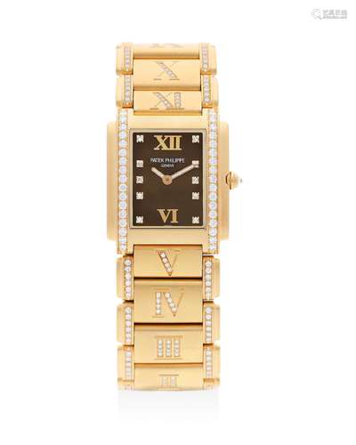 Patek Philippe | Twenty-4, A Lady's Pink Gold and Diamond-Set Bracelet Watch, Circa 2001