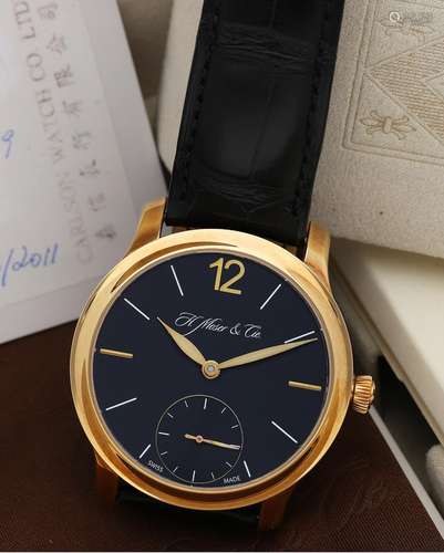 H. Moser & Cie | Mayu, A Yellow Gold Wristwatch, Circa 2011