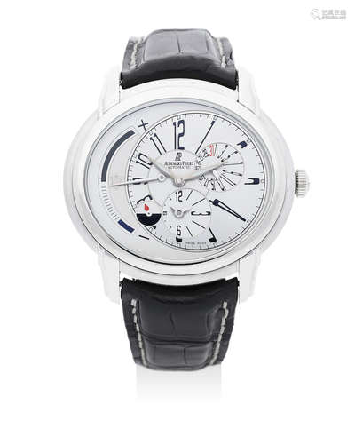 Audemars Piguet | Millenary Maserati, A Limited Edition Stainless Steel Dual-Time Wristwatch with Date and Power Reserve Indicator, Circa 2004