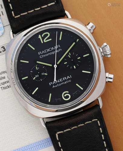 Panerai| Radiomir Chronograph, A Limited Edition Stainless Steel Wristwatch, Circa 2011