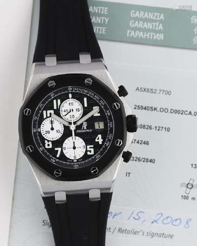 Audemars Piguet | Royal Oak Offshore, A Stainless Steel Chronograph Wristwatch with Date, Circa 2008