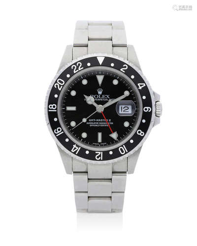 Rolex | GMT-Master II, A Stainless Steel GMT Bracelet Watch with Date, Circa 2004