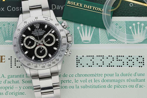 Rolex | Daytona Ref.116520, A Stainless Steel Chronograph Bracelet Watch, 2002