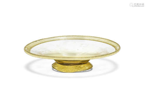 A Roman glass oval dish