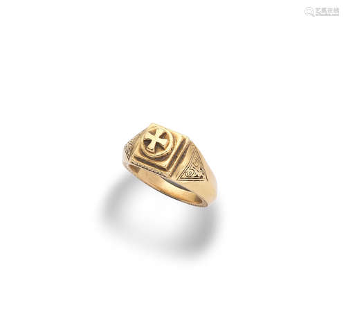 A Byzantine gold ring